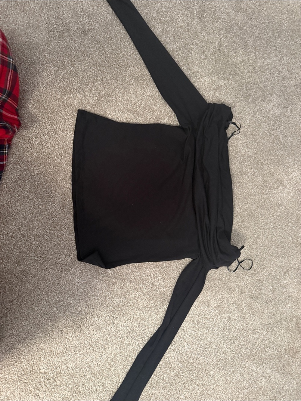 H&M Black One-Shoulder Long Sleeve Top